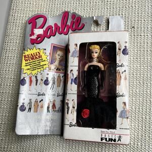 Vintage Basic Fun Barbie Keychain Solo In The Spotlight Mini Doll 701-0 1995